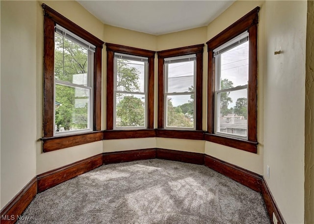 821 9th St SW, Massillon, OH 44647 - unfurnished sunroom featuring carpet flooring and baseboards
