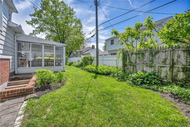 50 Luikart Dr, Euclid, OH 44123 - view of yard featuring a sunroom