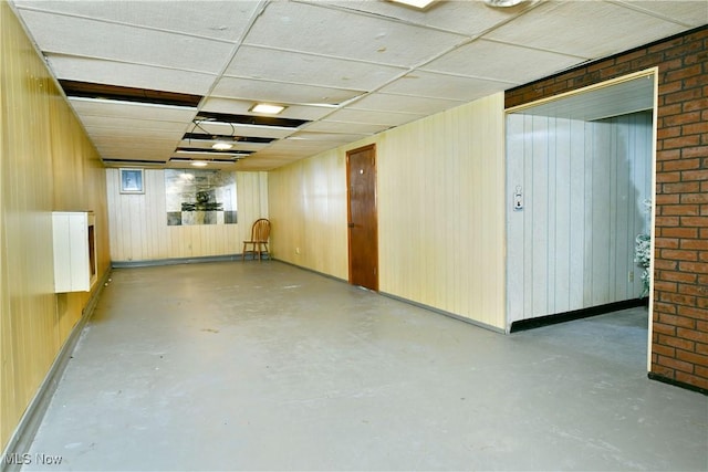 172 Camrose Dr, Niles, OH 44446 - finished basement featuring wooden walls and baseboards