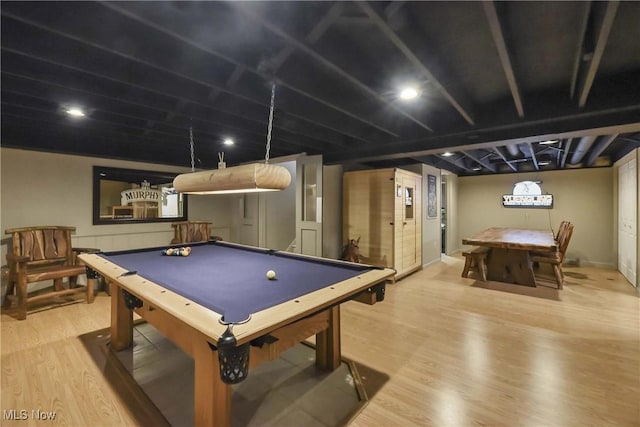 4346 Selhurst Rd, North Olmsted, OH 44070 - recreation room with wood finished floors and pool table