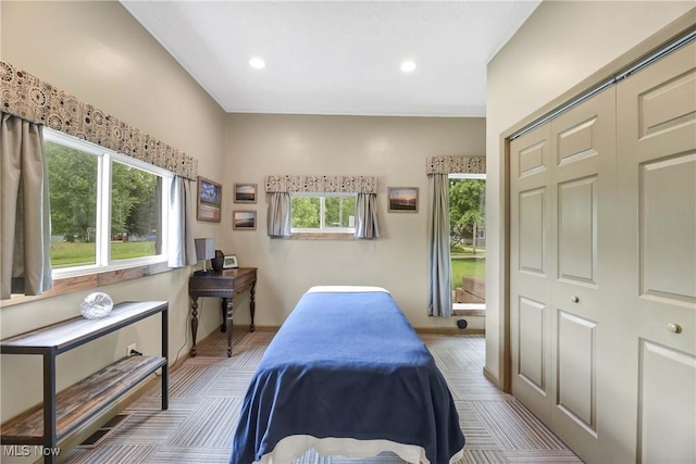 4346 Selhurst Rd, North Olmsted, OH 44070 - bedroom with multiple windows, recessed lighting, a closet, and baseboards