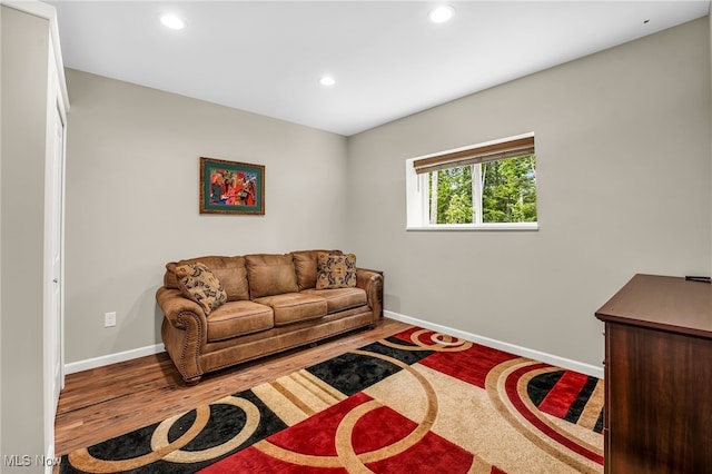 7834 Hunting Lake Dr, Concord, OH 44077 - living area with baseboards, recessed lighting, and wood finished floors