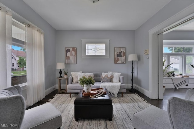16 Eleanor Ave, Youngstown, OH 44509 - living room with baseboards and wood finished floors