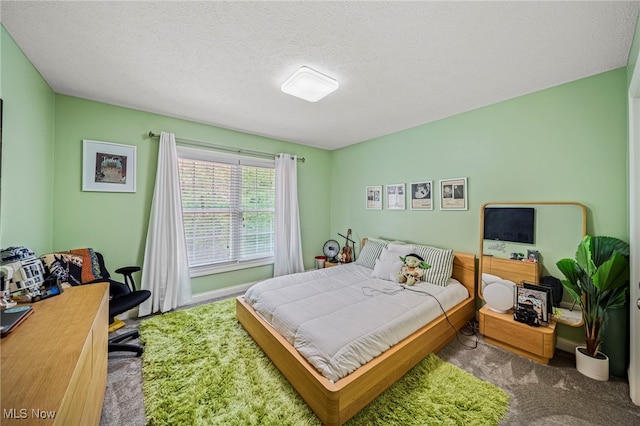 8041 Daisy Hill Ct, Concord, OH 44077 - bedroom with carpet floors, an office area, and a textured ceiling