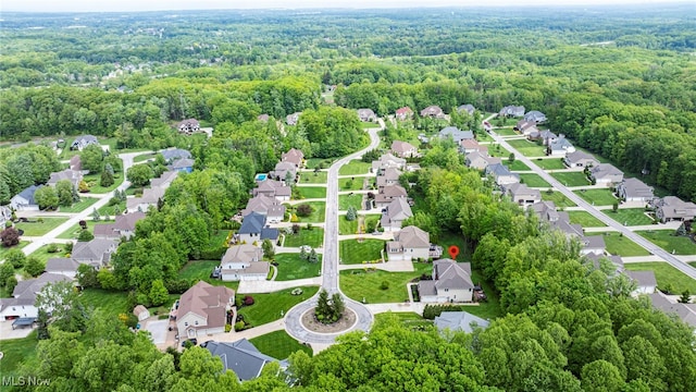 8041 Daisy Hill Ct, Concord, OH 44077 - aerial overview of property's location with a heavily wooded area and nearby suburban area