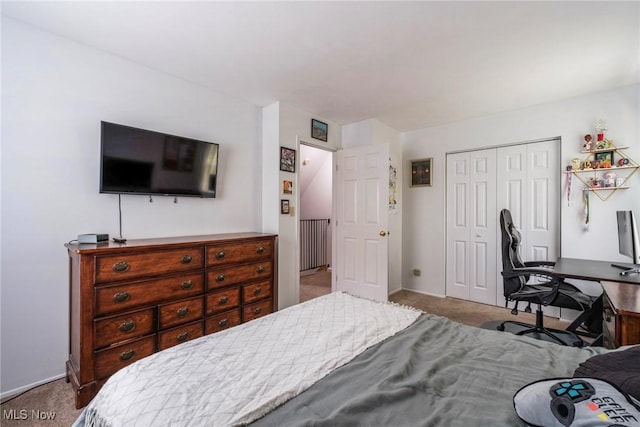410 Hickory Hollow Dr, Canfield, OH 44406 - bedroom with carpet flooring, a closet, and baseboards