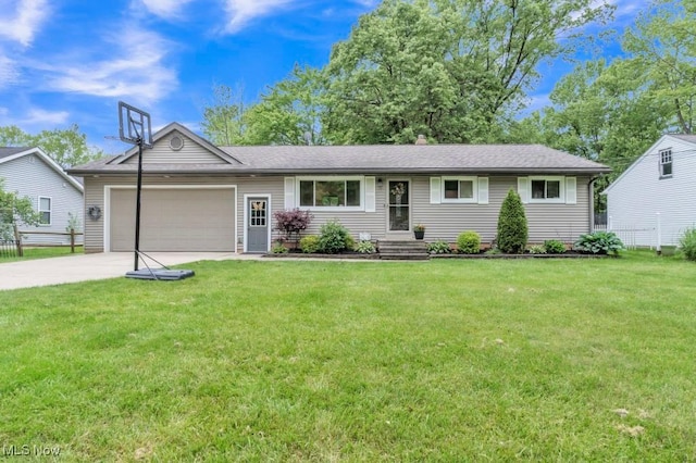 6254 Mackenzie Rd, North Olmsted, OH 44070 - single story home featuring a garage, driveway, and a front lawn