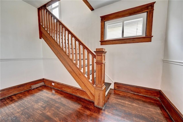 802 N Main St, Uhrichsville, OH 44683 - stairway with wood finished floors and baseboards