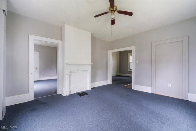 492 W Pershing St, Salem, OH 44460 - unfurnished bedroom featuring carpet, baseboards, and a ceiling fan