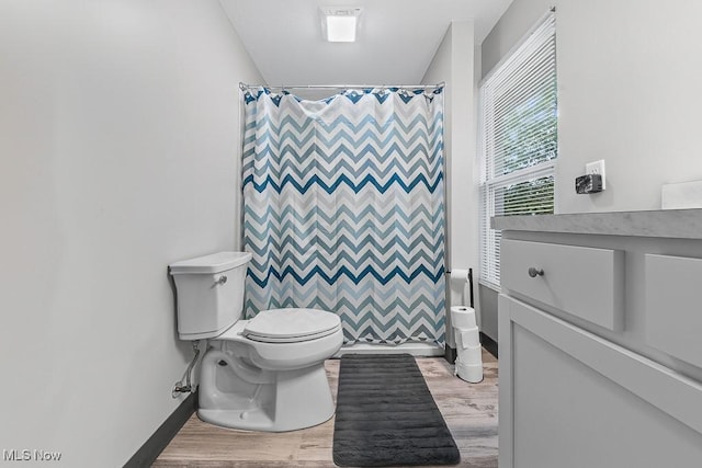 319 Sterling Ct, Akron, OH 44304 - bathroom featuring wood finished floors, a shower with curtain, and vanity