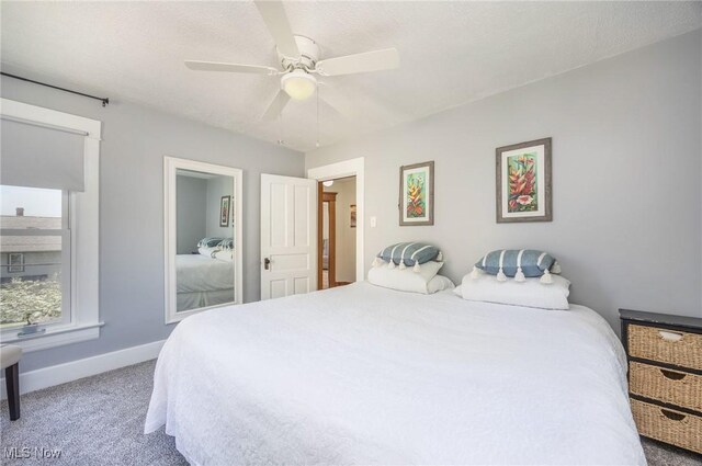 201 E Spring St, Marietta, OH 45750 - bedroom featuring carpet flooring, baseboards, and a ceiling fan
