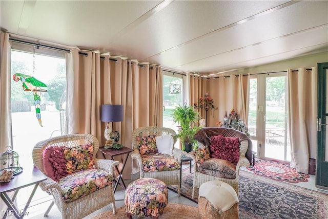 3490 Vanderhoof Rd, New Franklin, OH 44203 - living area with french doors