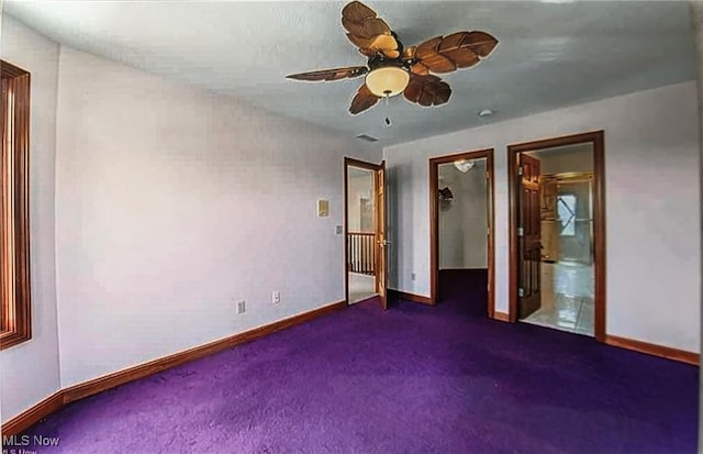 6419 S Rim Cir, Valley City, OH 44280 - unfurnished bedroom featuring baseboards, carpet floors, a spacious closet, a closet, and ensuite bathroom