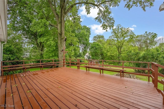 6525 Wales Ave NW, Massillon, OH 44646 - wooden terrace featuring view of wooded area