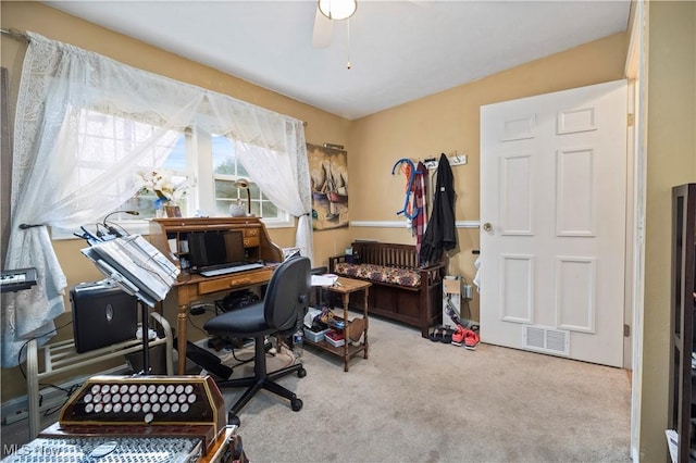 6610 Lear Nagle Rd Unit 26, North Ridgeville, OH 44039 - carpeted office featuring a ceiling fan