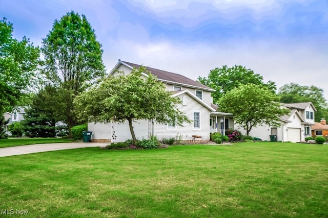1632 Schneider St NW, North Canton, OH 44720 - view of front of house with a front lawn and driveway