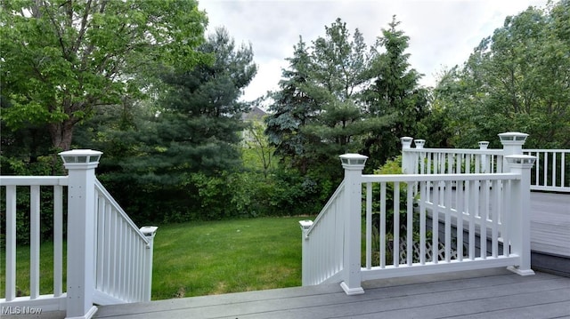 284 Kaylee Dr, Wadsworth, OH 44281 - deck featuring a yard and view of wooded area