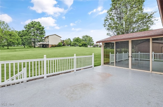 14031405 Frank Dr, Wooster, OH 44691 - view of patio with a sunroom