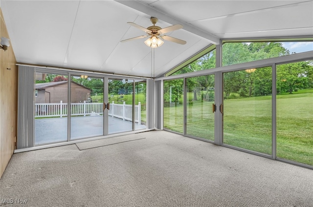 14031405 Frank Dr, Wooster, OH 44691 - unfurnished sunroom featuring a ceiling fan and plenty of natural light