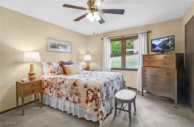 14031405 Frank Dr, Wooster, OH 44691 - carpeted bedroom featuring baseboards and a ceiling fan