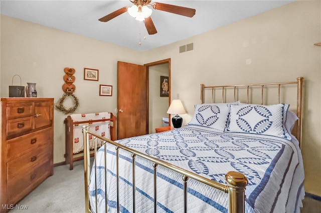 14031405 Frank Dr, Wooster, OH 44691 - bedroom featuring light carpet and a ceiling fan