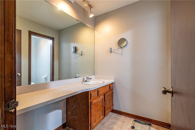 3537 Villa Casa Ct, Brunswick, OH 44212 - bathroom with tile patterned flooring, vanity, and baseboards