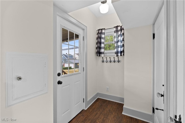3652 Brightway St, Weirton, WV 26062 - entryway featuring dark wood-style floors and baseboards