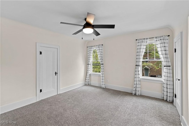 3652 Brightway St, Weirton, WV 26062 - empty room featuring ceiling fan, carpet flooring, and plenty of natural light