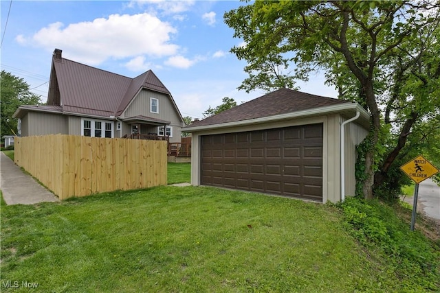 3652 Brightway St, Weirton, WV 26062 - view of property exterior with a garage, an outdoor structure, and a chimney