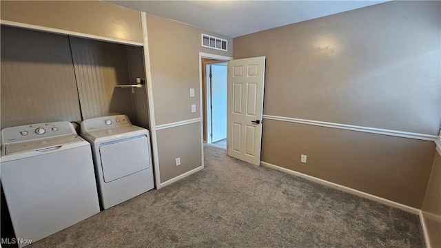 3970 Royal Liverpool Dr Unit A, Uniontown, OH 44685 - laundry room featuring washing machine and clothes dryer, carpet floors, and baseboards