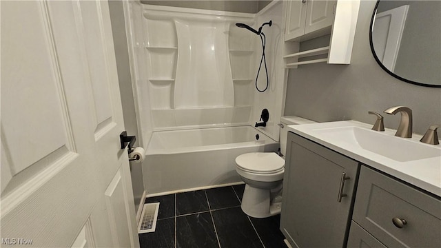 3970 Royal Liverpool Dr Unit A, Uniontown, OH 44685 - bathroom featuring toilet, vanity, and bathtub / shower combination