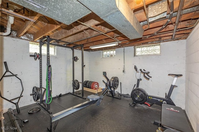 6351 W 130th St, Parma Heights, OH 44130 - exercise room with concrete block wall