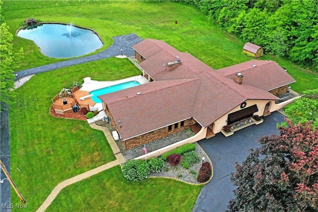 2942 Barclay Messerly Rd, Southington, OH 44470 - view from above of property with a large body of water