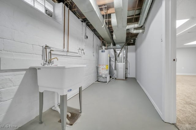 2186 Jackson Blvd, University Heights, OH 44118 - unfinished basement with gas water heater and heating unit