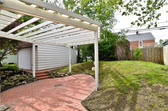 3890 Grosvenor Rd, South Euclid, OH 44118 - view of yard with a pergola and a patio area