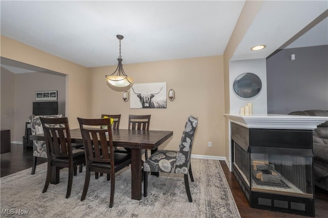 3347 Reserve Dr Unit 36, Cuyahoga Falls, OH 44223 - dining space with wood finished floors, baseboards, and recessed lighting