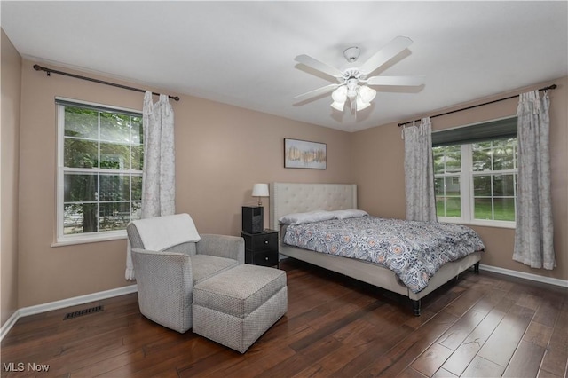 3347 Reserve Dr Unit 36, Cuyahoga Falls, OH 44223 - bedroom with baseboards, wood finished floors, and ceiling fan