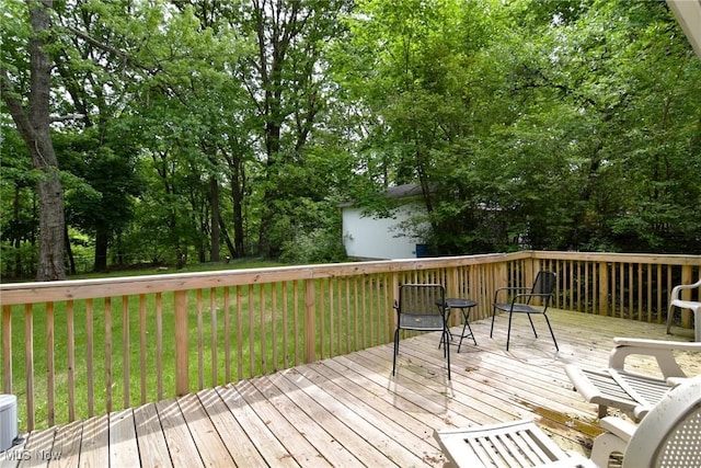 3927 Princeton Blvd, South Euclid, OH 44121 - deck with a lawn and an outdoor structure