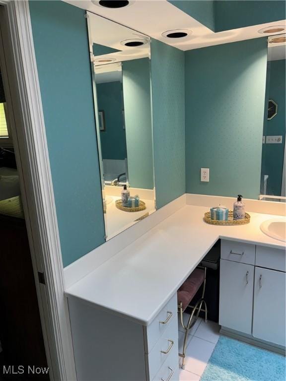 505 Woodside St SW, Hartville, OH 44632 - bathroom featuring vanity and tile patterned floors