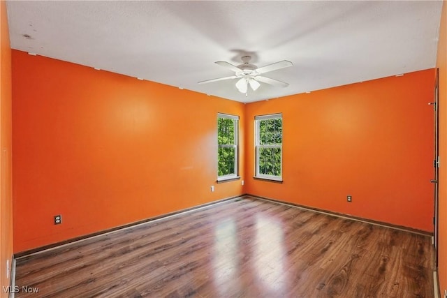 7234 Bridlewood Dr, Concord, OH 44077 - unfurnished room featuring wood finished floors, a ceiling fan, and baseboards