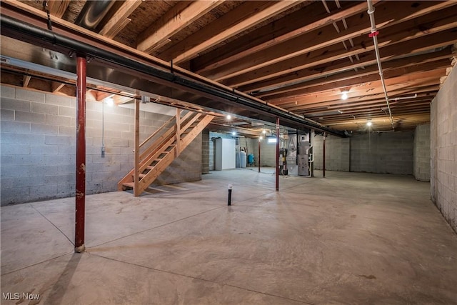 10237 Middlebranch Ave NE, Hartville, OH 44632 - unfinished basement featuring stairs