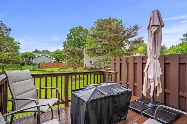 2426 Wrens Dr S, Stow, OH 44224 - wooden terrace featuring a grill