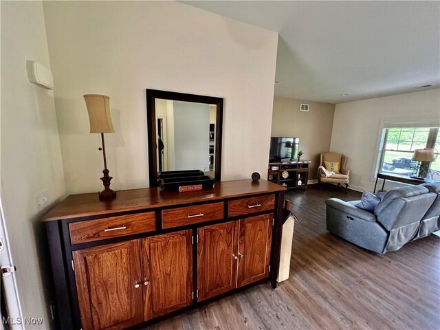 261 Valley View Dr, Weirton, WV 26062 - living room featuring wood finished floors and baseboards