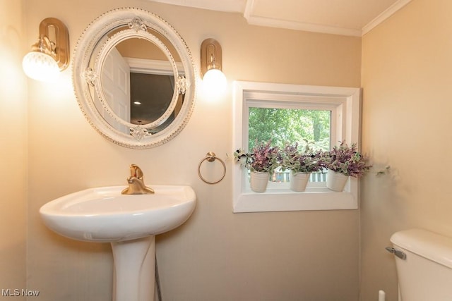 8526 Hoyt Ct, Mentor, OH 44060 - half bath with toilet and crown molding