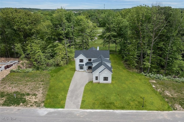 810 Club Dr W, Aurora, OH 44202 - aerial view of property and surrounding area with a forest