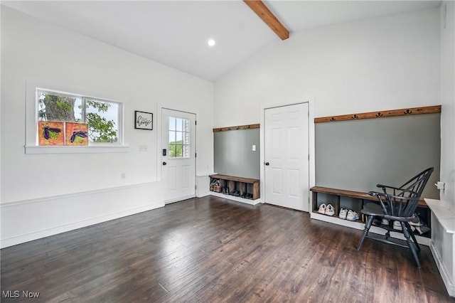 10626 Oakview Dr, Beloit, OH 44609 - misc room with dark wood-style flooring, baseboards, and recessed lighting