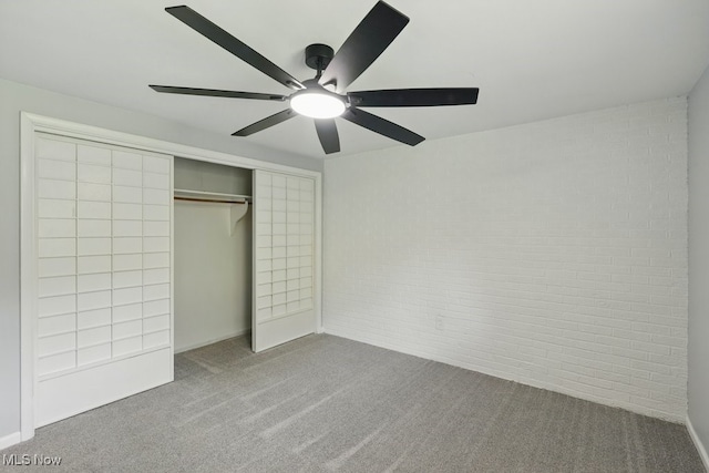 8049 Mccreary Rd, Broadview Heights, OH 44147 - unfurnished bedroom with carpet floors, a closet, and ceiling fan