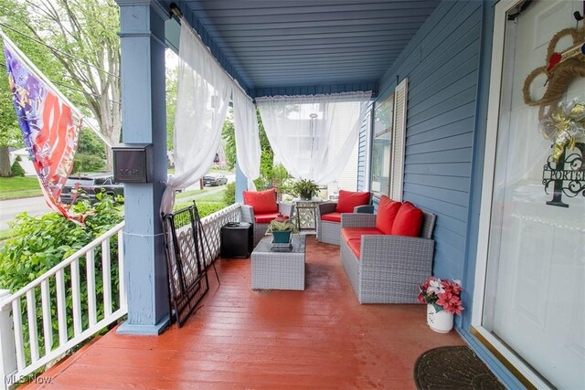 168 Brooklyn Ave, Salem, OH 44460 - wooden porch with outdoor lounge area