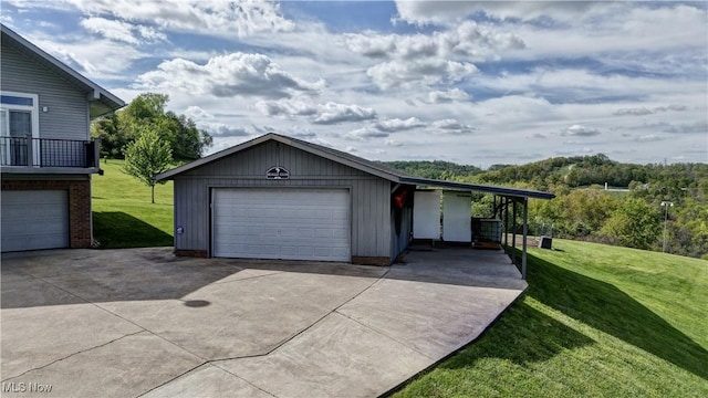 85530 Beagle Club Rd, Scio, OH 43988 - view of front of home featuring a front yard, an outbuilding, and a garage