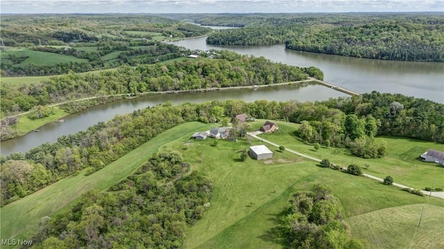 85530 Beagle Club Rd, Scio, OH 43988 - aerial view of a large body of water and a heavily wooded area